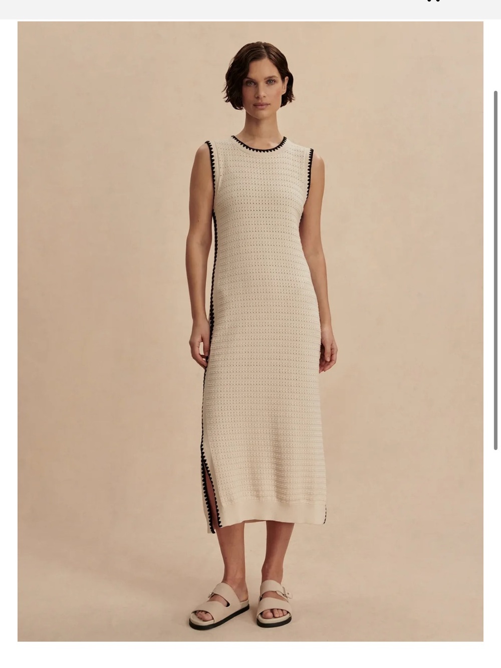 Varley Dwight Tank Knit Midi Dress, size S